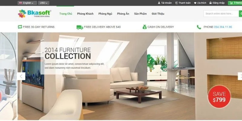 Ưu điểm nổi bật của dịch vụ thiết kế website nội thất tại Tân Thái Bình.